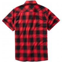 Brandit Checkshirt Halfsleeve - Red / Black - S