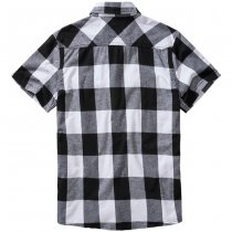 Brandit Checkshirt Halfsleeve - White / Black - M
