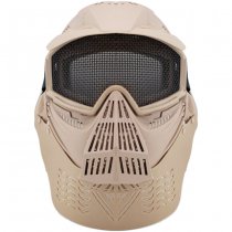 WoSport Commander Full Face Steel Mesh Mask - Tan