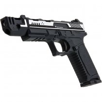 EMG Strike Industries ARK-17 Comp Gas Blow Back Pistol - Black / Silver