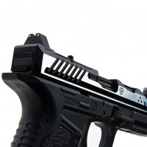 EMG Strike Industries ARK-17 Comp Gas Blow Back Pistol - Black / Silver