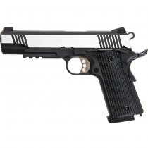 Army R28 Gas Blow Back Pistol - Black / Silver