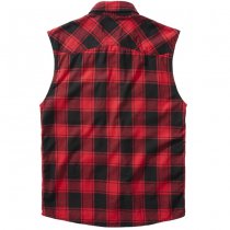 Brandit Checkshirt Sleeveless - Red / Black - XL