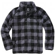 Brandit Teddyfleece Troyer - Black / Grey - S