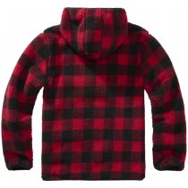 Brandit Teddyfleece Worker Pullover - Red / Black - L