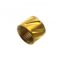 5KU Diagonals Knurled Thread Protector 14mm CCW - Gold