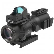 Theta Optics Rhino 4x32 Scope & Micro Red Dot Sight - Black