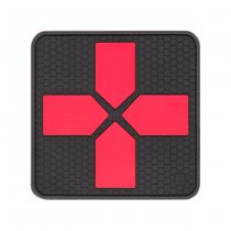 JTG Big Red Cross Medic Rubber Patch - Blackmedic