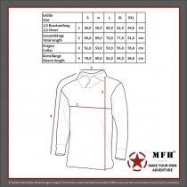 MFHHighDefence US Tactical Shirt Long Sleeve - Black - M