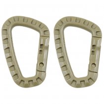 MFH Carabiner Plastic 85 mm 2 pcs - Coyote