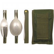 MFH Camping Cutlery Set - Olive