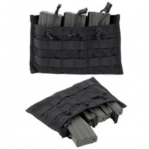 PANTAC MOLLE M16 Triple Mag Pouch Mod B - Black