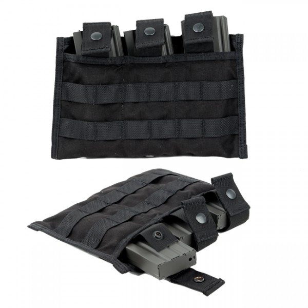 PANTAC MOLLE M16 Triple Mag Pouch Mod A - Black