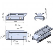 Vector Optics 0.5" Profile Cantilever Picatinny Riser Mount