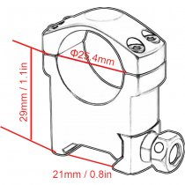 Vector Optics Mark 25.4mm High Profile Rings