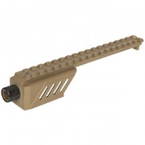 Cyma CM030 & CM127 AEP Silencer Attachment & Mount Rail - Tan