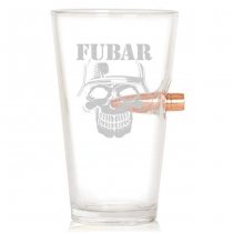 Lucky Shot .50 Caliber Bullet Pint Glass - FUBAR
