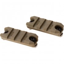 Ares 2 Inch M-LOK Plastic Rail 2-Pack - Dark Earth