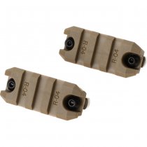 Ares 2 Inch M-LOK Plastic Rail 2-Pack - Dark Earth