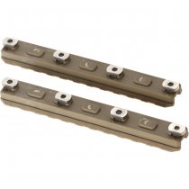 Ares 5 Inch M-LOK Plastic Rail 2-Pack - Dark Earth