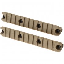 Ares 5 Inch M-LOK Plastic Rail 2-Pack - Dark Earth