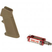 Ares High Torque Slim Motor & M4 Slim Pistol Grip - Desert