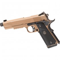 KJ Works M1911 MEU TBC Co2 Blow Back Pistol - Tan