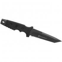 Smith & Wesson SW7S Fixed Blade Serrated Tanto - Black