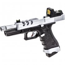 Vorsk EU17 Vented & BDS Gas Blow Back Pistol - Chrome