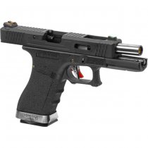 WE G-Force 17 BK Silver Barrel Gas Blow Back Pistol - Black