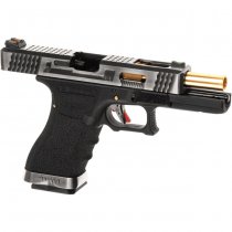 WE G-Force 17 SV Gold Barrel Gas Blow Back Pistol - Black