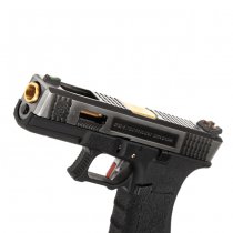 WE G-Force 17 SV Gold Barrel Gas Blow Back Pistol - Black