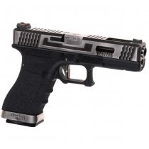 WE G-Force 17 SV Silver Barrel Gas Blow Back Pistol - Black