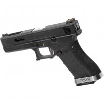 WE G-Force 18C BK Silver Barrel Gas Blow Back Pistol - Black