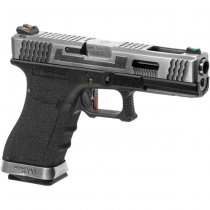 WE G-Force 18C SV Silver Barrel Gas Blow Back Pistol - Black