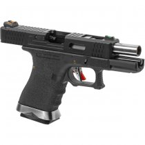 WE G-Force 19 BK Silver Barrel Gas Blow Back Pistol - Black