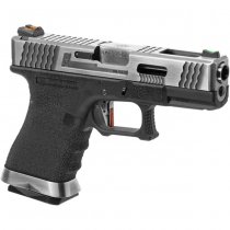 WE G-Force 19 SV Silver Barrel Gas Blow Back Pistol - Black