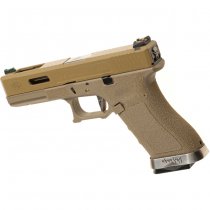 WE G17 V2 Custom Gas Blow Back Pistol - Desert