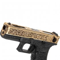 WE G18C Etched Gas Blow Back Pistol - Gold