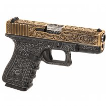 WE G19 Carved Pattern Gas Blow Back Pistol