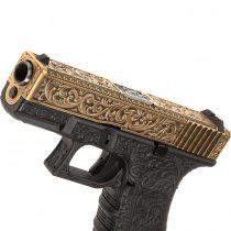 WE G19 Carved Pattern Gas Blow Back Pistol