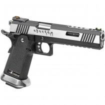 WE Hi-Capa 6 Force A Silver Barrel Gas Blow Back Pistol - Dual Tone