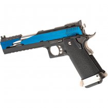 WE Hi-Capa 6 T-Rex Customs Titanium Barrel Gas Blow Back Pistol - Blue