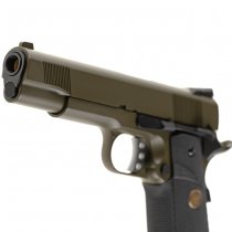 WE M1911 MEU Gas Blow Back Pistol - Olive