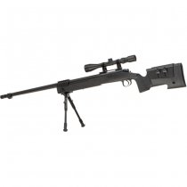 WELL MB16 Spring Sniper Rifle Set - Black