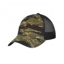 Helikon Tiger Stripe Trucker Cap Polycotton Stretch Ripstop - Tiger Stripe / Black A