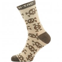 M-Tac Lightweight Socks Pirate Skull Mk.3 Sand 43-46