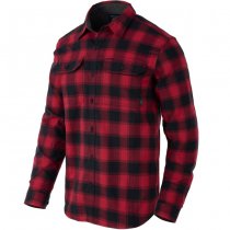 Helikon Greyman Shirt Nylon Sorona Blend - Coral Crimson Checkered - XS