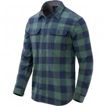 Helikon Greyman Shirt Nylon Sorona Blend - Moss Green Checkered - XS