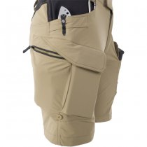 Helikon Women's OTS Outdoor Tactical Shorts 8.5 - Khaki / Black - L